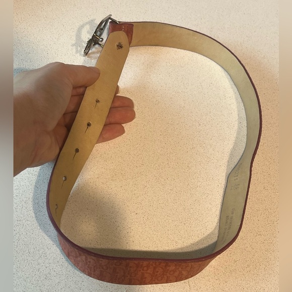 Vintage Christian Dior Logo Belt — Pink Monogram, “Dior” Buckle — Authenticated - Picture 8 of 9